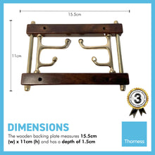 Load image into Gallery viewer, Two-way Folding Coat Hook | Polished brass finish | | Wall mounted for bathroom kitchen bedroom | Captains hook | independently swivelling arms | Versatile and elegant