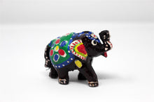 Load image into Gallery viewer, Set of 3 Free standing Elephants Brown Hand painted Ornaments