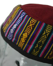 Load image into Gallery viewer, Red Medium size Tibetan Trim smoking / thinking / lounging cap
