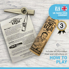 Load image into Gallery viewer, Original tin silver coloured Kazoo made from the original 1930's tooling