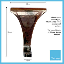 Load image into Gallery viewer, DISTRESSED COPPER PICTURE RAIL HOOK 2 Inches / 50mm | Victorian Fittings | Victorian House | Picture Hook | Dado picture rail | picture rail hangers