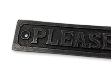Load image into Gallery viewer, Cast Iron Antique Style Retro Please Knock Wall Plaque