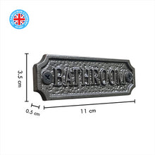 Load image into Gallery viewer, Cast Iron Bathroom door metal sign plaque