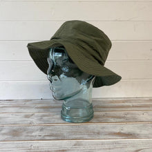 Load image into Gallery viewer, COUNTRY GREEN 58CM SHOWERPROOF BRIMMED TRILBY BUCKET STYLE HAT | Water-Repellent Bucket style Hat | 100% cotton | lightweight and breathable |foldable | Elasticated toggle for adjustable size