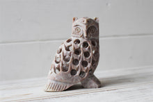 Load image into Gallery viewer, Handcrafted Large Stone Undercut Owl Ornament Sculpture