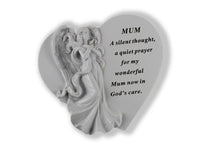 Load image into Gallery viewer, Mum Heart Memorial with Angel Plaque with Inspirational poem