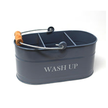 Load image into Gallery viewer, Blue kitchen sink enamel washing up sink tidy | sink caddy | kitchen sink organiser