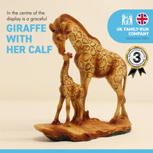Load image into Gallery viewer, Free standing graceful giraffe and calf decorative ornament