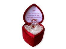 Load image into Gallery viewer, Glass bear in love heart shaped box for a much loved mum thank you Mum