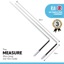Load image into Gallery viewer, Pair of DOWSING DIVING RODS with Handles and INSTRUCTIONS for use