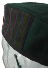 Load image into Gallery viewer, Green medium sized Tibetan trim smoking / thinking / lounging cap
