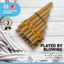 Load image into Gallery viewer, Zampona Double Row Panpipes 17cm x 8.5cm | 13 Pipes | Traditional South American Instrument | Made in Peru | Pan Pipe instrument | flute instrument | instrumental | Fair Trade