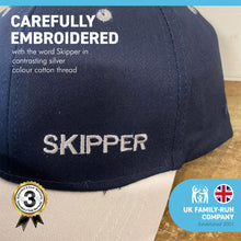 Load image into Gallery viewer, Adjustable SKIPPER NAVY BLUE BASEBALL CAP | yachting cap