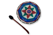 Load image into Gallery viewer, Decorated Shamanic Celebration Hand Drum with Beater