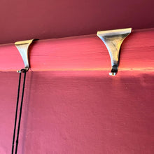 Load image into Gallery viewer, Set of 2 POLISHED BRASS PICTURE RAIL HOOK 2 Inches / 50mm | Victorian Fittings | Victorian House | Picture Hook | Dado picture rail | picture rail hangers | picture hook no nails