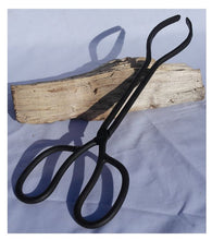 Load image into Gallery viewer, Traditional heavyweight cast iron log / coal tongs