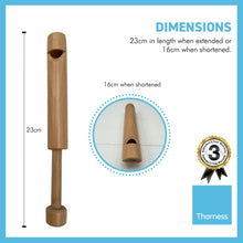 Load image into Gallery viewer, Wooden Sliding Clangers Slide Whistle | could be used for dog training | slide whistle/dog whistle | clangers whistle | sliding whistle | kids whistle | Swanny whistle | Swanny slide whistle
