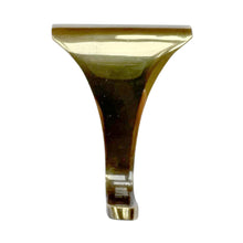 Load image into Gallery viewer, POLISHED BRASS PICTURE RAIL HOOK 2 Inches / 50mm | Victorian Fittings | Victorian House | Picture Hook | Dado picture rail | picture rail hangers | picture hook no nails |