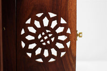 Load image into Gallery viewer, Carved Flower Dark Solid Wood Key Holder Hanging Box