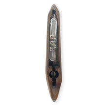 Load image into Gallery viewer, GALILEO THERMOMETER IN AN ANTIQUE FLYING SHUTTLE | Antique Shuttle originating from the textile Mills in Northern England | Weather station | Water Thermometer