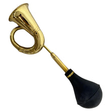 Load image into Gallery viewer, Large 40cm long Replica vintage bulb honky horn with black rubber plunger | Air horn | clown horn | Squeeze horn | taxi horn rubber bulb bugle horn | Retro style hooter | bike car