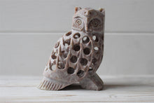 Load image into Gallery viewer, Handcrafted Large Stone Undercut Owl Ornament Sculpture