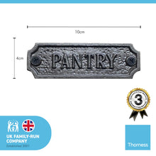 Load image into Gallery viewer, Cast Iron antique style Pantry Door Wall Plaque