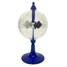 Load image into Gallery viewer, 16cm high Solar Radiometer | 4 Blades rotating glass windmill Crookes solar radiometer |Measures Radiant Flux of Electromagnetic Radiation | desk ornament | weather station | light mill