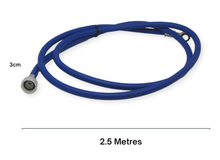 Load image into Gallery viewer, Premium quality universal Washing Machine INLET HOSE Cold water Blue 2.5M Dishwasher Replacement cold water blue Hose | STRAIGHT and ANGLED 90 DEGREE CONNECTORS