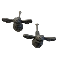 Load image into Gallery viewer, Pack of 2 CAST IRON BUSY BEE DRAWER KNOBS for Kitchen cupboards | Cast Iron Antique style finish | Vintage charm meets modern functionality | 7cm wide x 2cm depth