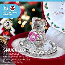 Load image into Gallery viewer, Christmas Glass Bear in Gift Box for a Special Mum at Christmas | Gift for Mother | Mummy | Gift for Mum from Daughter or Son | includes touching thoughtful verse
