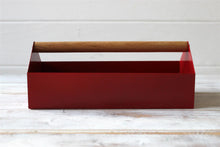 Load image into Gallery viewer, Retro Red Toolbox Storage Caddy Desk Organizer