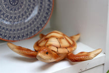 Load image into Gallery viewer, Nautical Gift Wood Effect Turtle 18cm