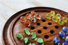 Load image into Gallery viewer, Polished Real Wood Solitaire Set 15cm Diameter