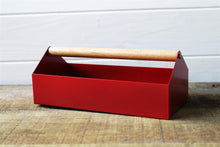 Load image into Gallery viewer, Retro Red Toolbox Storage Caddy Desk Organizer