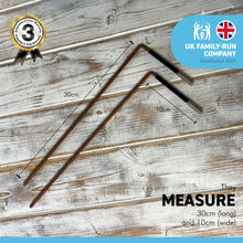 Load image into Gallery viewer, COPPER DOWSING DIVING RODS with Handles and INSTRUCTIONS for use
