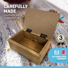 Load image into Gallery viewer, Wooden Keepsake Box with Seagull design | Jewellery box | Trinket Box | Memory Box | Keepsake and Wooden Gift Boxes | Wedding Gifts | Storage for Women and Men | keepsake boxes with lids