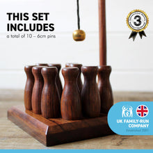 Load image into Gallery viewer, Handcrafted solid wood Bar Skittles Game | wooden bowling set