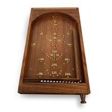 Load image into Gallery viewer, Vintage style tabletop wooden pinball game | Bagatelle | 34cm x 20cm | Spring plunger | Brass pins and steel balls | Shesham Rose wood board