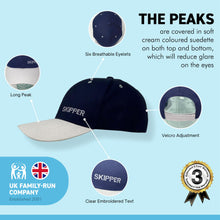 Load image into Gallery viewer, Adjustable SKIPPER NAVY BLUE BASEBALL CAP | yachting cap