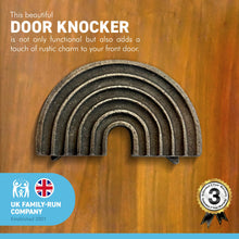 Load image into Gallery viewer, Cast Iron RAINBOW DOOR KNOCKER | Rainbow | Knocker| Rustic Knocker | Front Door fittings | Door Knocker | 6cm (H) x 10cm (W)