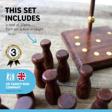 Load image into Gallery viewer, Handcrafted solid wood Bar Skittles Game | wooden bowling set