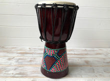 Load image into Gallery viewer, Djembe Drum Hand Painted 30cm Tall Percussion Instrument
