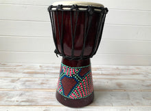 Load image into Gallery viewer, Djembe Drum Hand Painted 30cm Tall Percussion Instrument