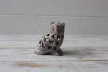 Load image into Gallery viewer, Handcrafted Stone Undercut Owl Ornament Sculpture