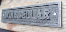 Load image into Gallery viewer, Cast Iron antique style Wine Cellar Door Wall Plaque