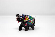 Load image into Gallery viewer, Set of 3 Free standing Elephants Brown Hand painted Ornaments