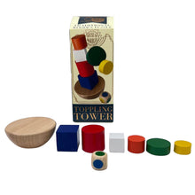 Load image into Gallery viewer, Wooden balancing toppling tower game | 13cm (H) | stacking building blocks games | wooden balance game