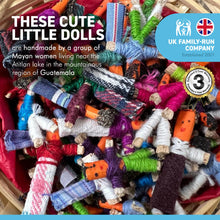 Load image into Gallery viewer, Basket of 72 Guatemalan handmade Mini Worry Dolls