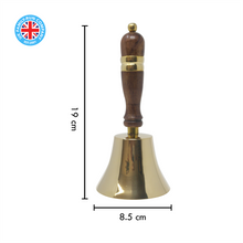 Load image into Gallery viewer, Traditional school library hand bell with wooden handle